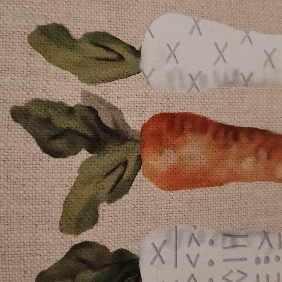 Adorable Orange and White Burlap Carrots Canvas Plaque - Picture 6 of 14
